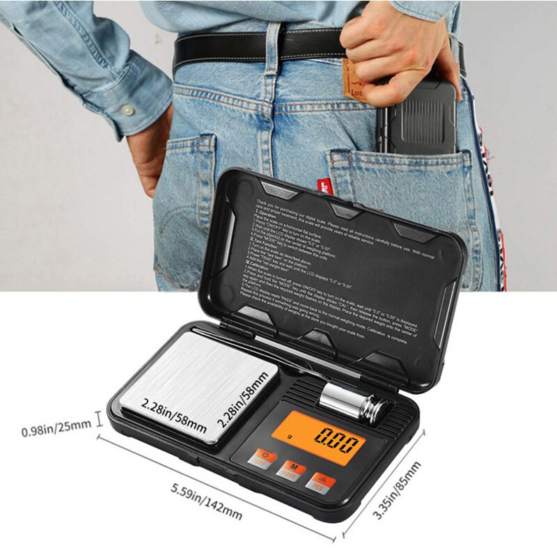 Digital Mini Scale 200g/0.01g  - Tape Dispenser Weighted ulasan dan harga