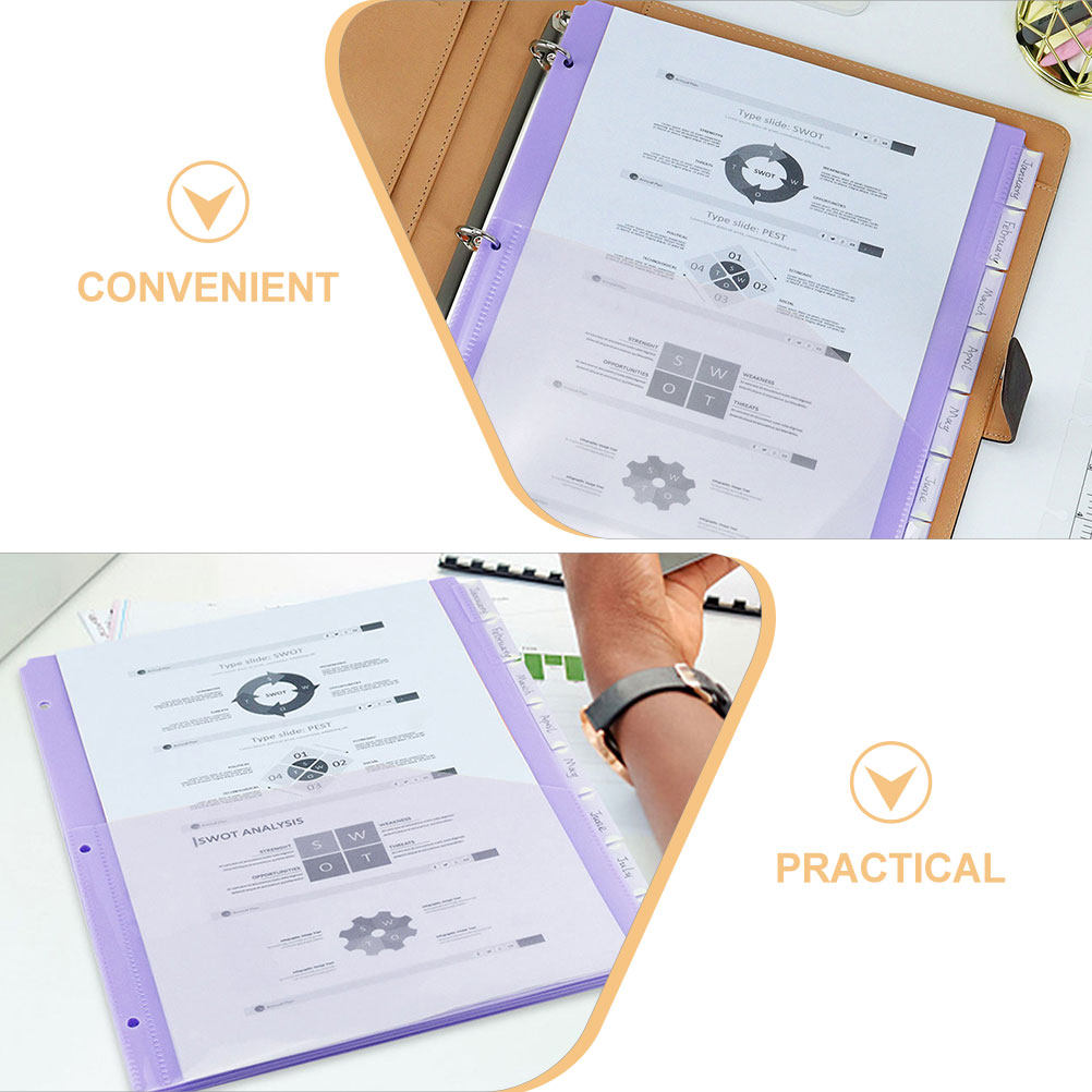 2Sets Transparent PP A4 Binder - Tab Divider A4 ulasan dan harga