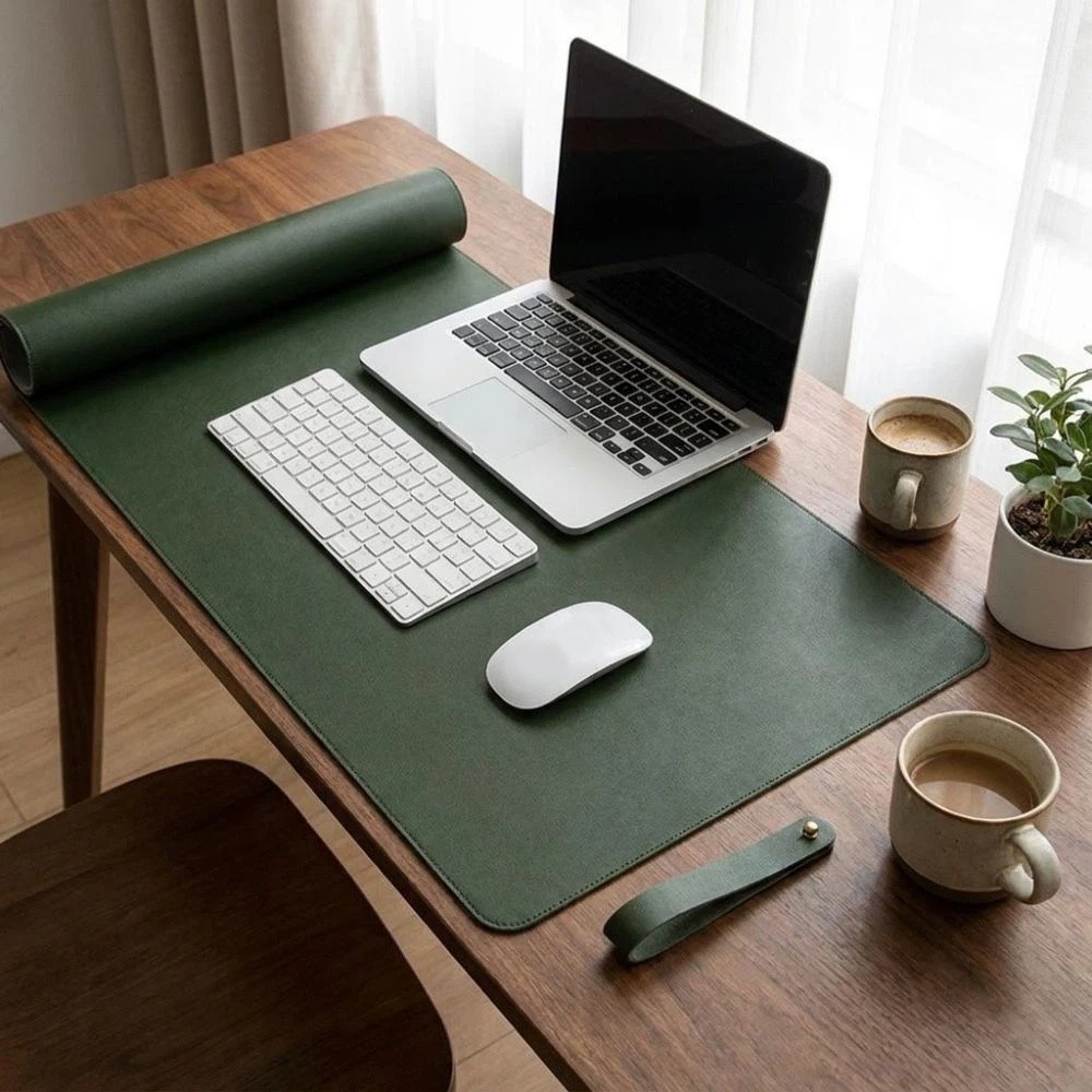 PU Leather Double Side Desk Ma - Leather Desk Pad ulasan dan harga
