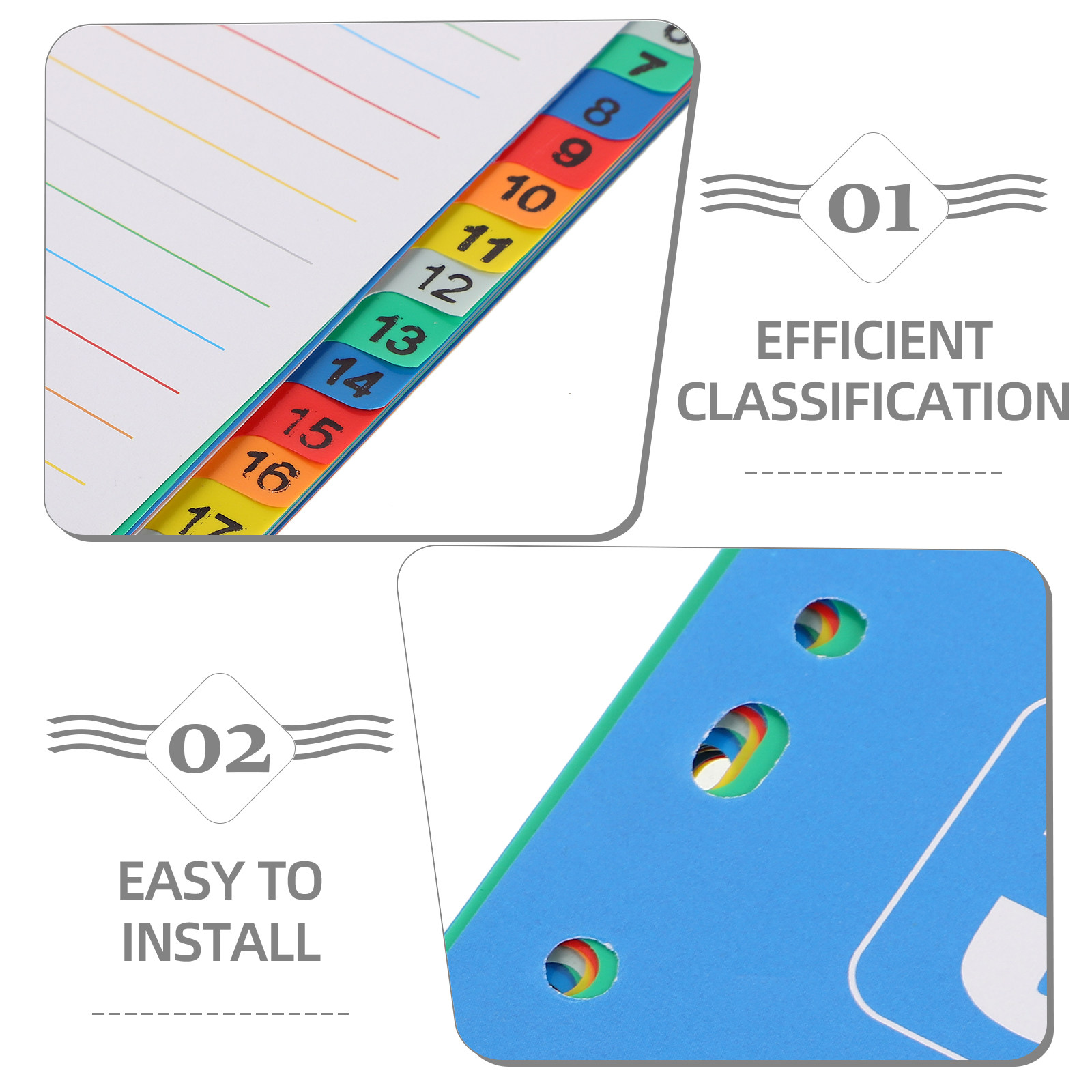 1Set A4 11-Hole Plastic Index  - Tab Divider A4 ulasan dan harga