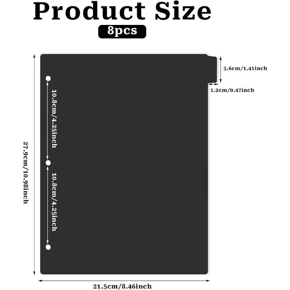 8 Tab Black Plastic Binder Div - Tab Divider A4 ulasan dan harga