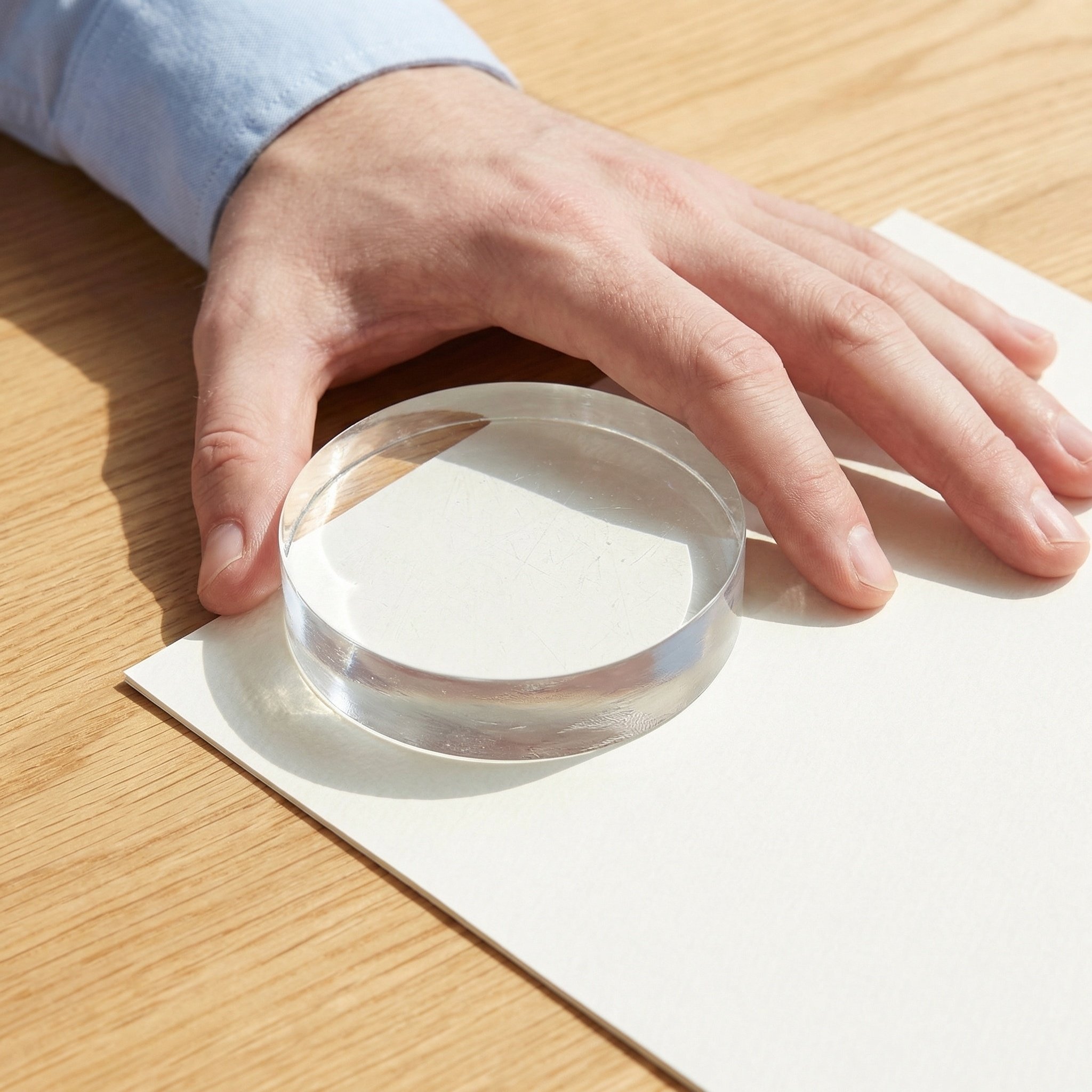 Clear Crystal Glass Paperweigh - Paper Weight Crystal ulasan dan harga