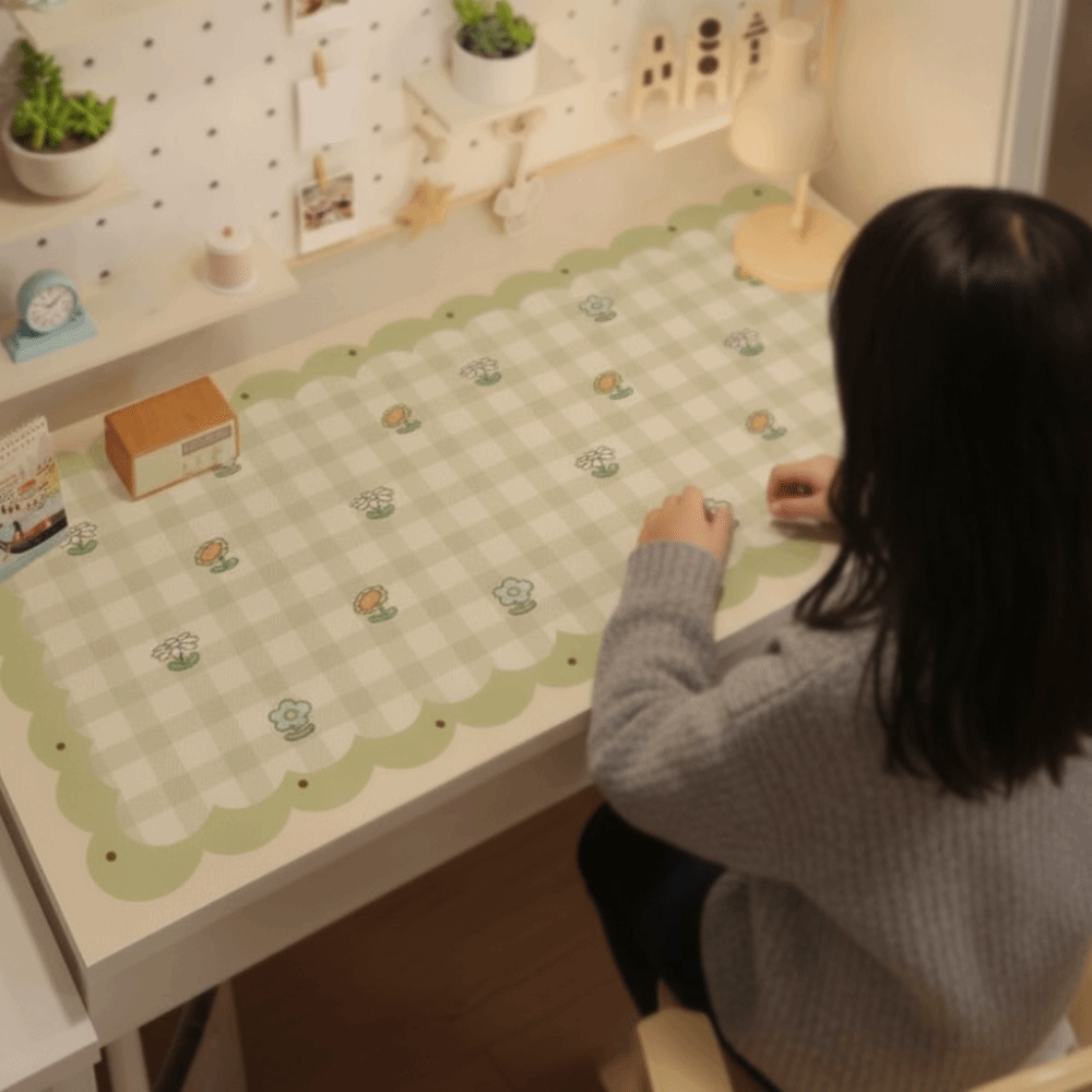 Study Cushion Cartoon Desk Mat - Leather Desk Pad ulasan dan harga