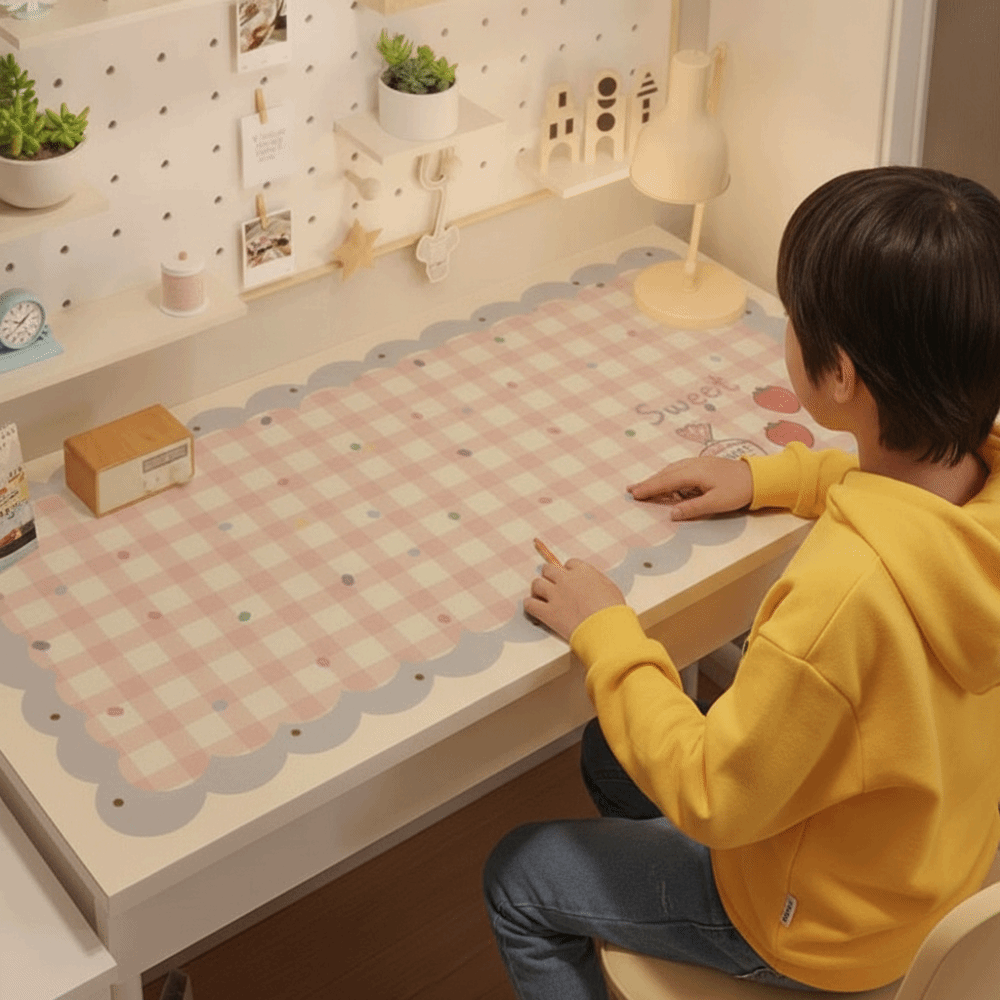 Study Cushion Cartoon Desk Mat - Leather Desk Pad ulasan dan harga