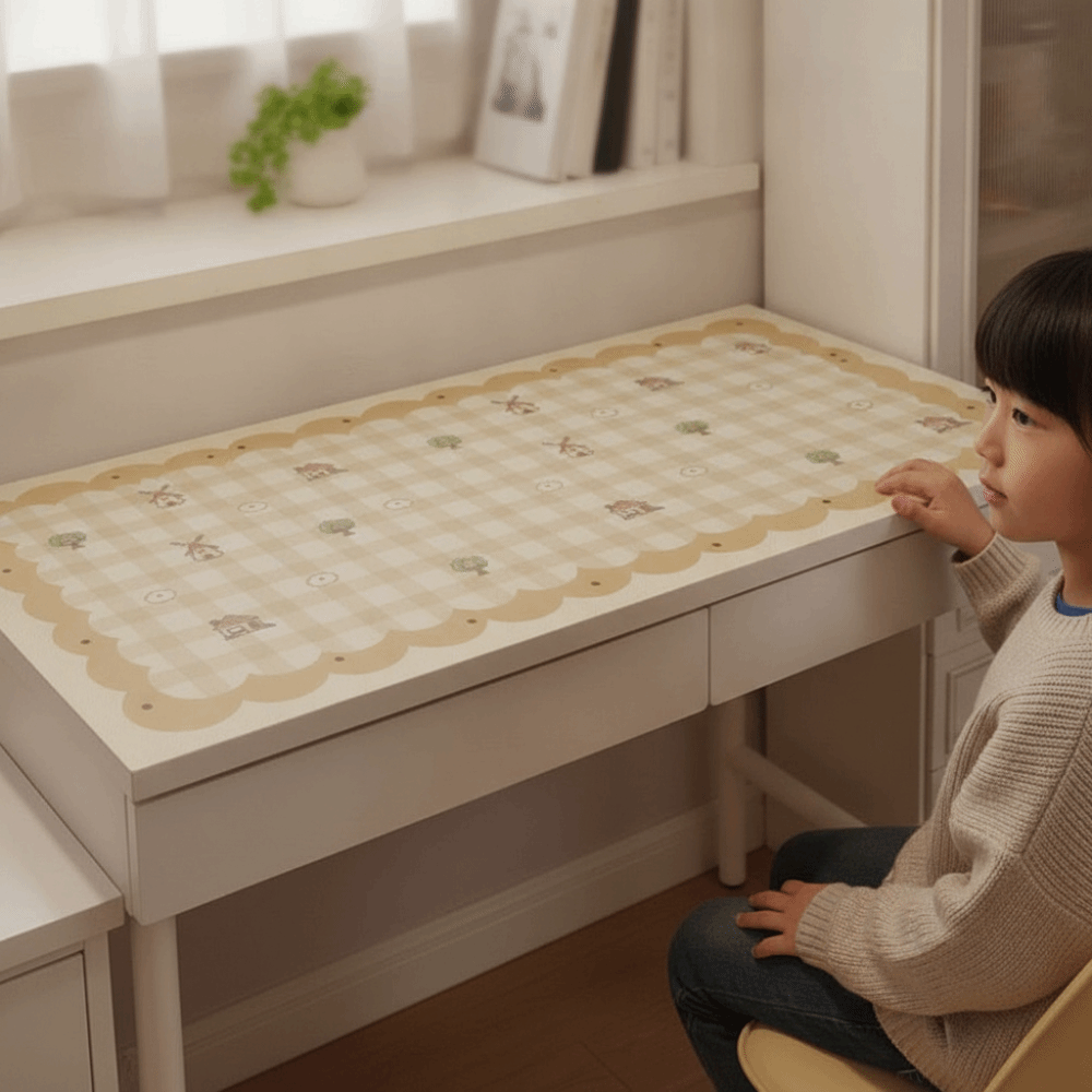Study Cushion Cartoon Desk Mat - Leather Desk Pad ulasan dan harga