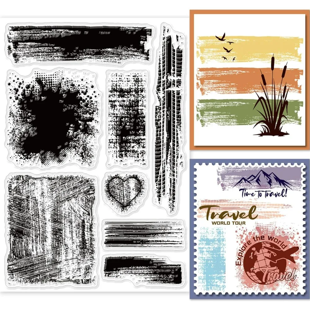 1pc Stain Background Clear Sta - Rubber Date Stamp ulasan dan harga