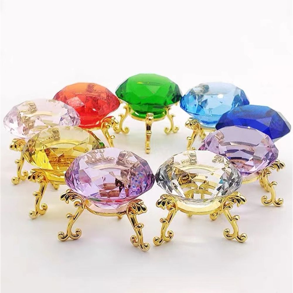 10 Colors Crystal Diamond Shap - Paper Weight Crystal ulasan dan harga