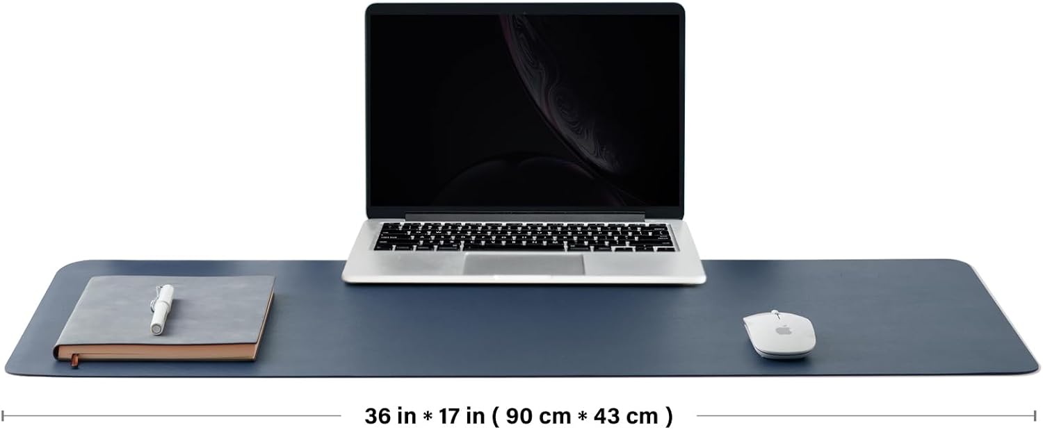 Cork Desk Mat Dual-Sided Desk  - Leather Desk Pad ulasan dan harga