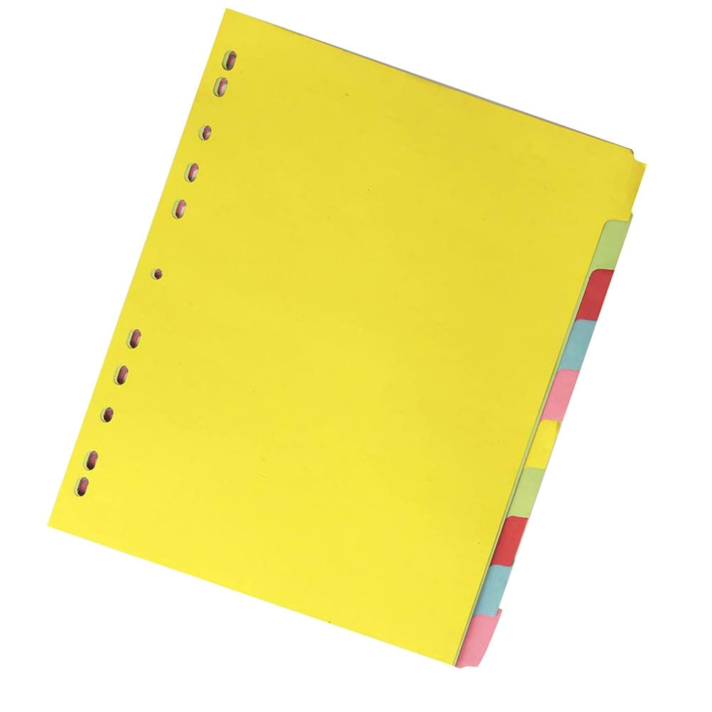 12Pcs A4 Index Dividers 11 Hol - Tab Divider A4 ulasan dan harga