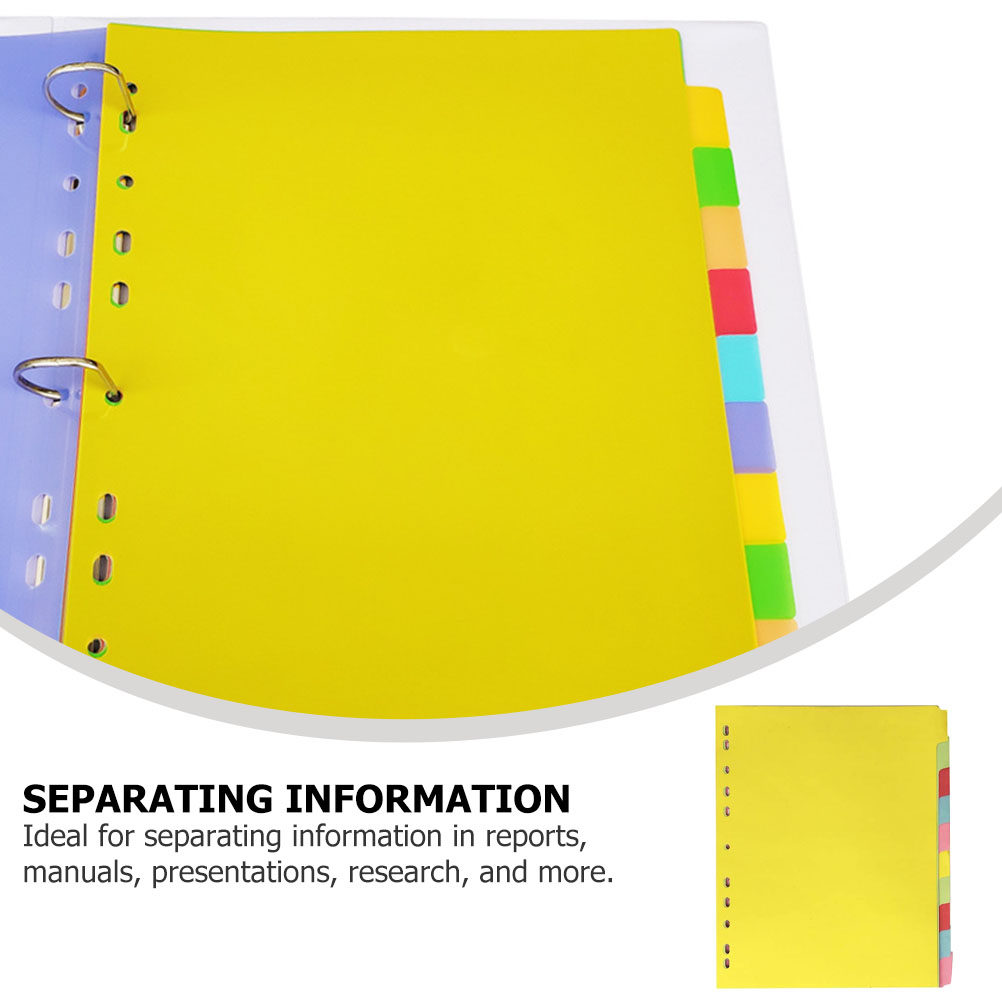 12Pcs A4 Index Dividers 11 Hol - Tab Divider A4 ulasan dan harga