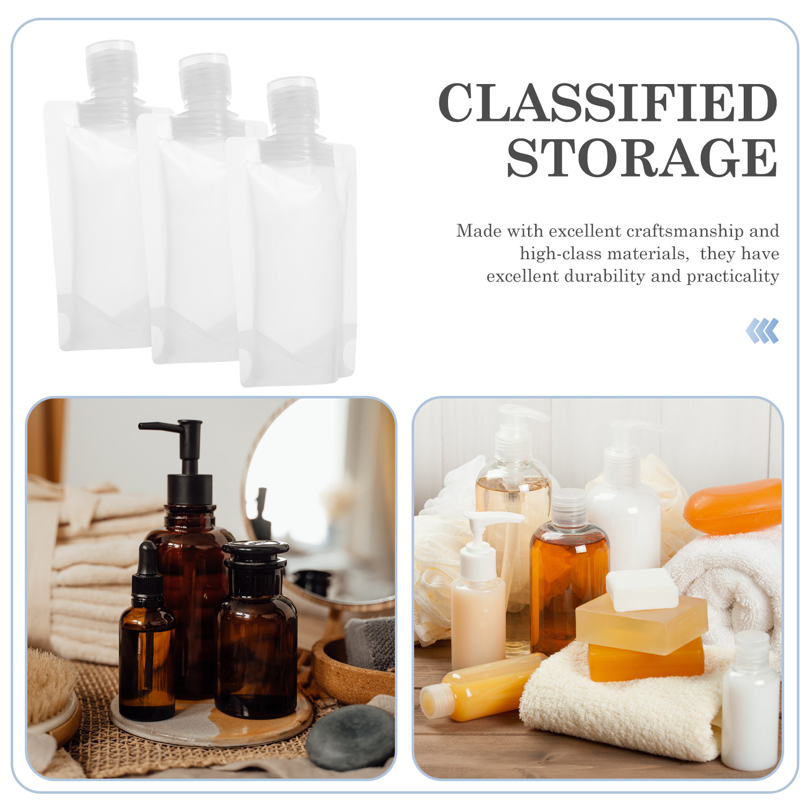 1Set Travel Lotion Storage Bag - Gel Refill Pack ulasan dan harga