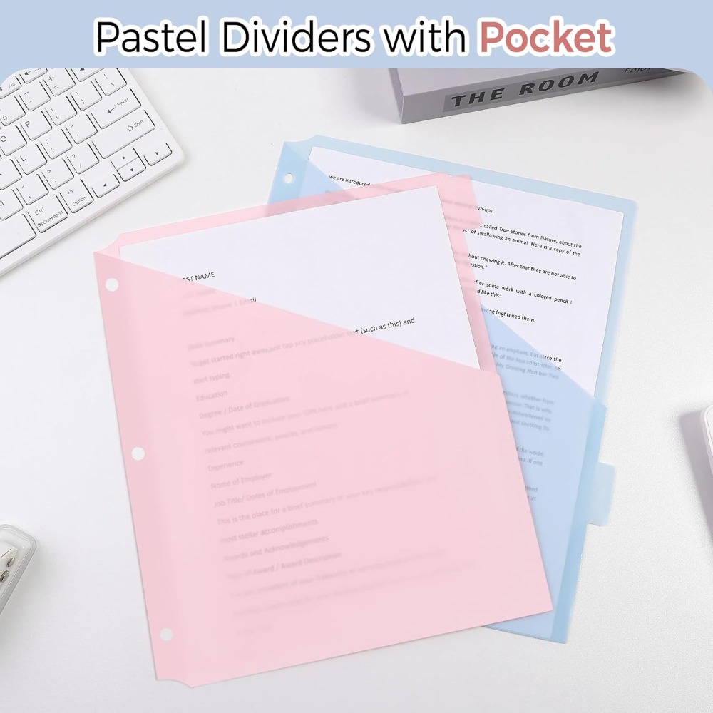 8 pcs A4 Pastel Binder Divider - Tab Divider A4 ulasan dan harga