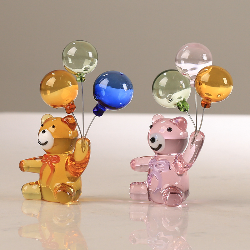 Crystal Bear Figurine with Thr - Paper Weight Crystal ulasan dan harga